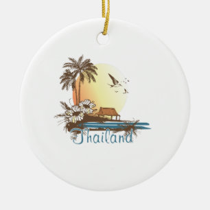 Thailand Beach Hut Ceramic Ornament