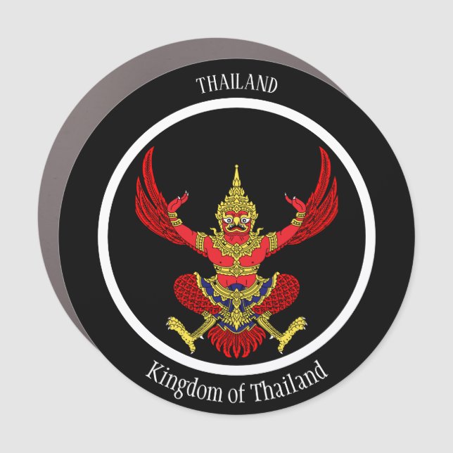 Thailand Coat of Arms Patriotic Car Magnet (Front)