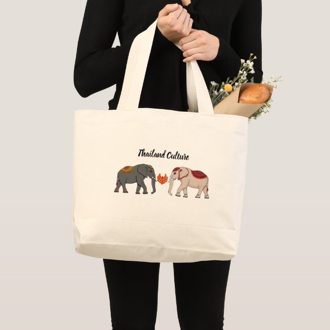 Thailand Culture Large Tote Bag (Front (Product))