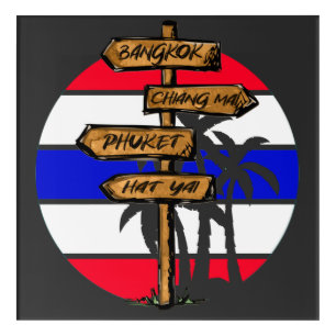 Thailand Destinations - Bangkok Chiang Mai Phuket Acrylic Print