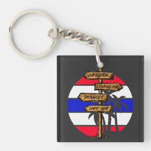 Thailand Destinations - Bangkok Chiang Mai Phuket Keychain