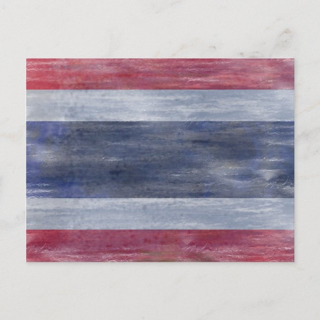 Thailand distressed Thai flag Postcard (Front)