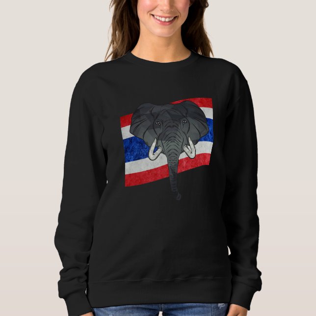 Thailand Elephant Backpacking Travel Vacation Sweatshirt (Front)