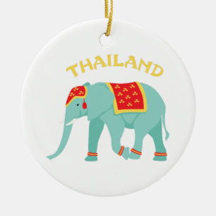 Thailand Elephant Ceramic Ornament