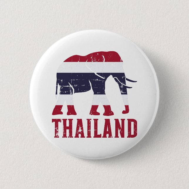 Thailand Elephant flag Button (Front)