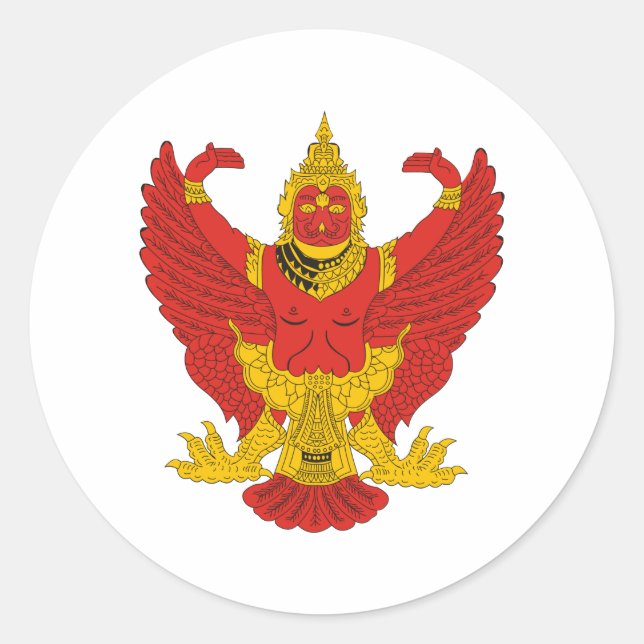 Thailand Emblem Classic Round Sticker (Front)