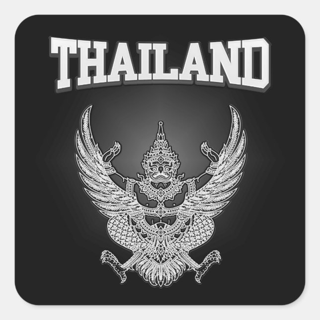 Thailand Emblem Square Sticker (Front)