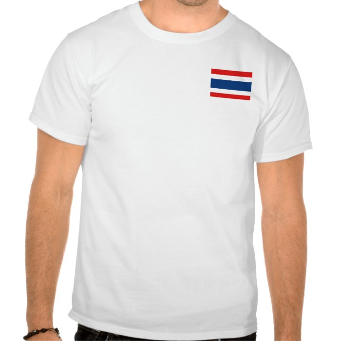 Thailand Flag and Map T Shirt