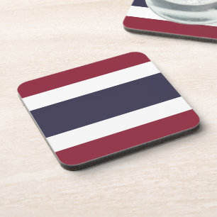 Thailand flag beverage coaster