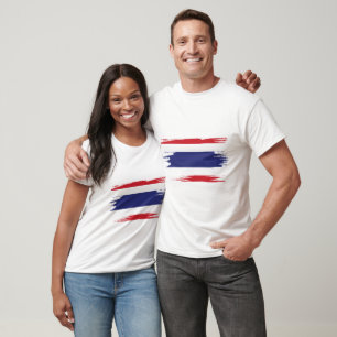 Thailand Flag Brush Art T-Shirt