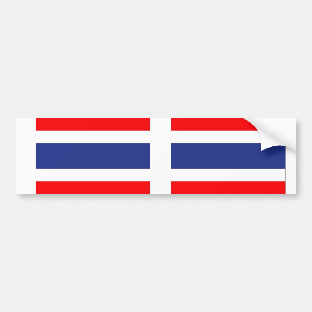 Thailand Flag Bumper Sticker | Zazzle