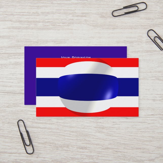 Thailand Flag Business Card (Front/Back In Situ)