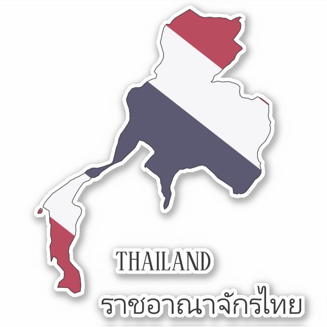 Thailand Flag Charming Patriotic Sticker (Front)