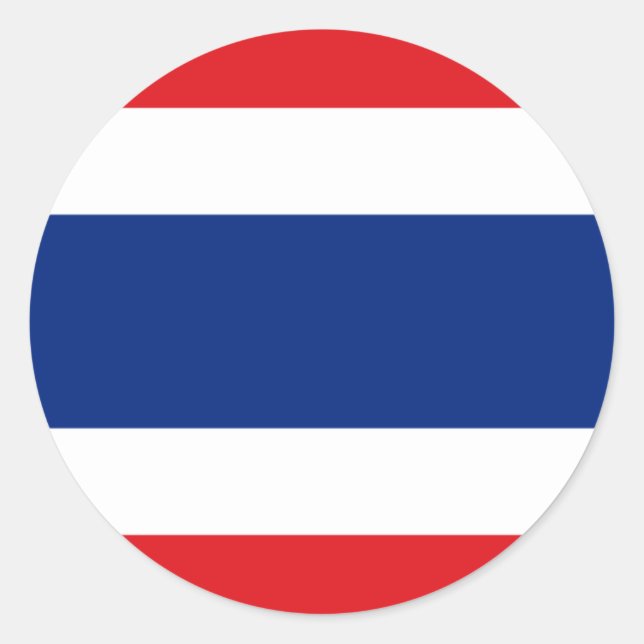 thailand flag classic round sticker (Front)
