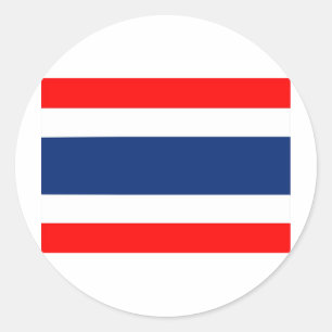 Thailand flag classic round sticker