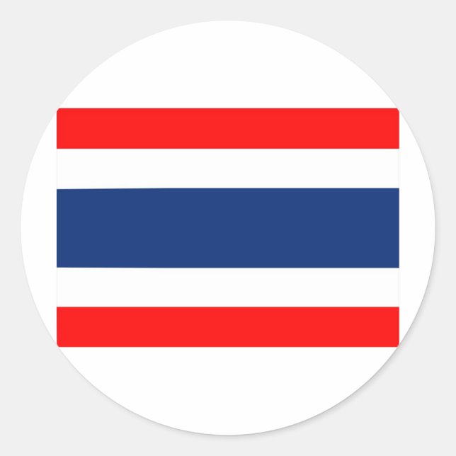 Thailand flag classic round sticker (Front)