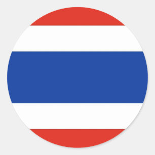 Thailand Flag Classic Round Sticker