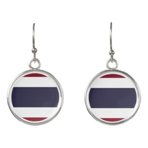Thailand flag earrings