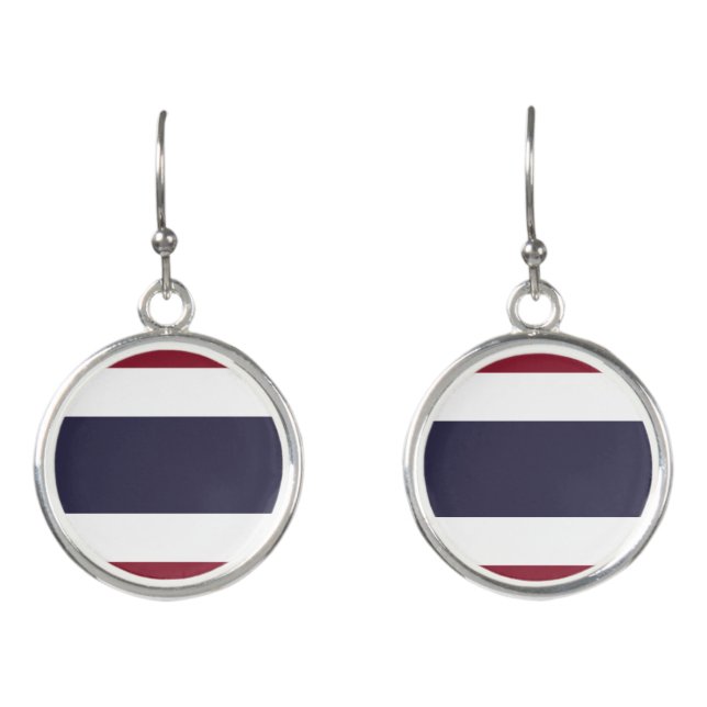 Thailand flag earrings (Front)