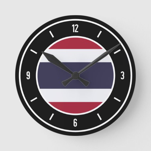 Thailand Flag Elegant Round Clock