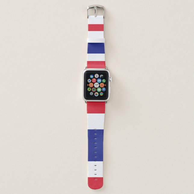 Thailand Flag Emblem Apple Watch Band (Front)