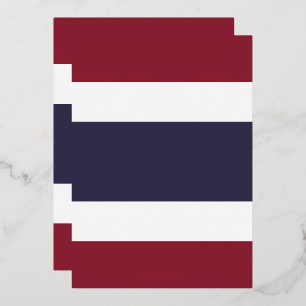 Thailand flag foil invitation