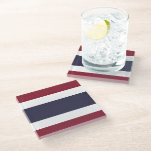 Thailand flag glass coaster