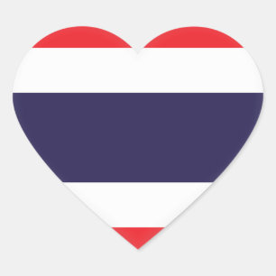 Thailand Flag Heart Sticker