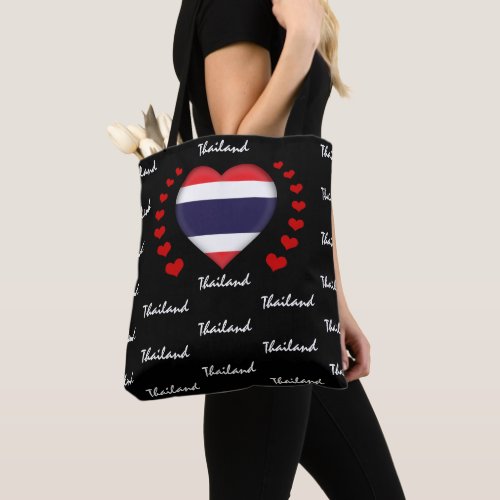 Thailand Flag  Heart Thai Flag fashion sport Tote Bag