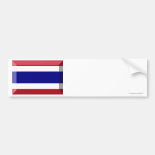 Thailand Flag Jewel Bumper Sticker