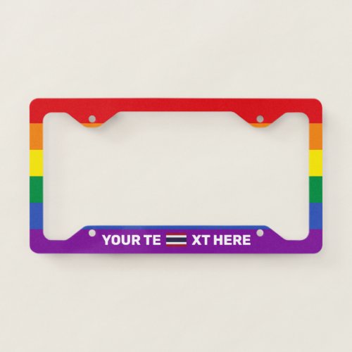 Thailand Flag LGBT Personalized License Plate Frame