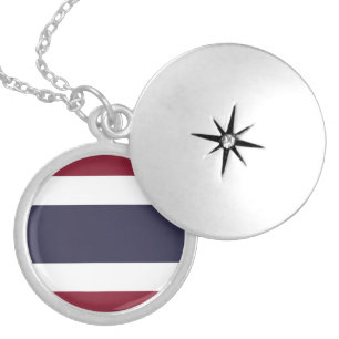 Thailand flag locket necklace