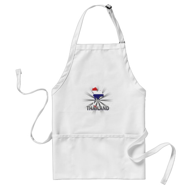 Thailand Flag Map 2.0 Adult Apron (Front)