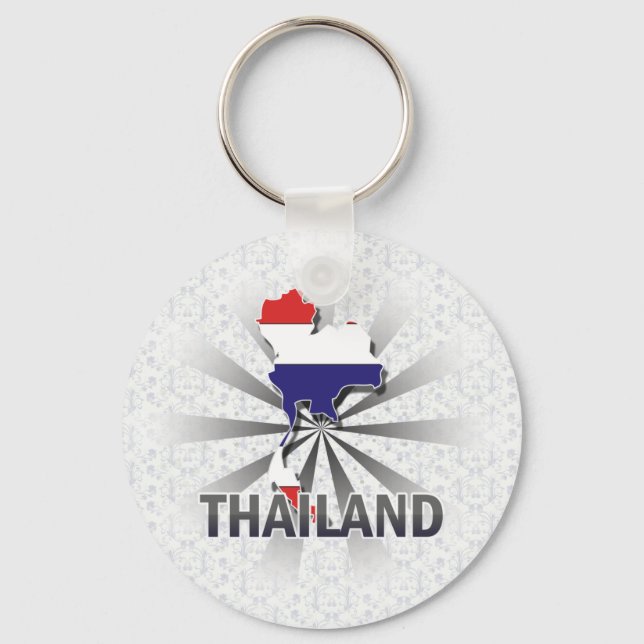 Thailand Flag Map 2.0 Keychain (Front)