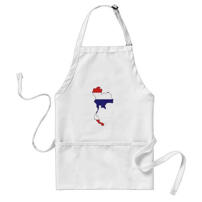 Thailand flag map adult apron (Front)