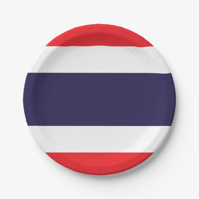 Thailand Flag Paper Plates (Front)