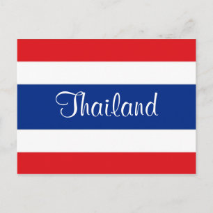 Thailand flag postcard