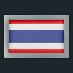Thailand Flag Rectangular Belt Buckle<br><div class="desc">Flag of Thailand</div>