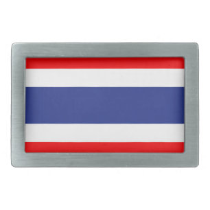 Thailand Flag Rectangular Belt Buckle