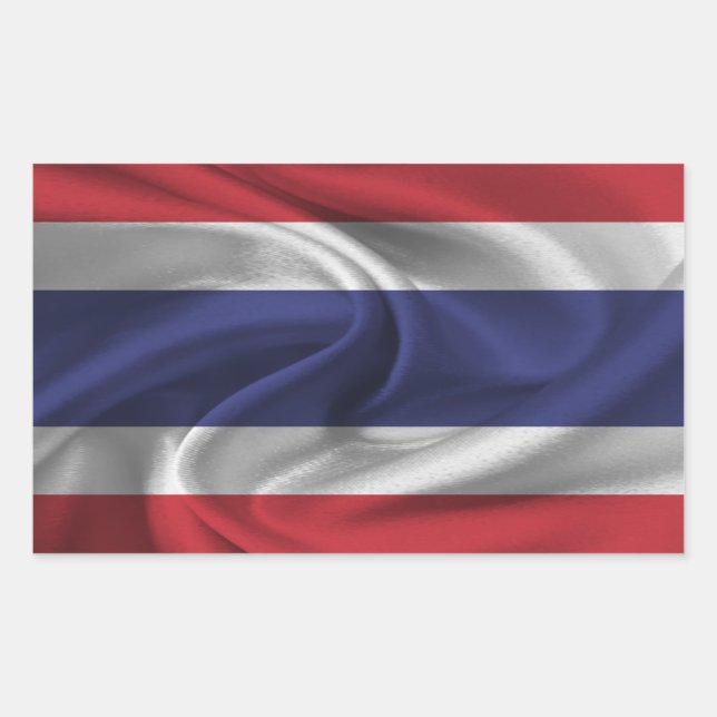 Thailand Flag Rectangular Sticker (Front)