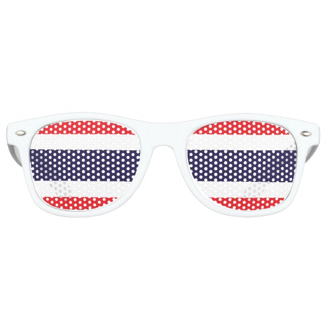 Thailand Flag Retro Sunglasses (Front)