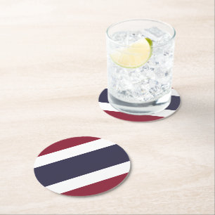 Thailand flag round paper coaster