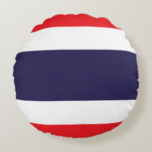 Thailand Flag Round Pillow