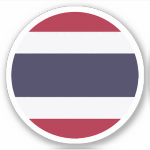Thailand Flag Round Sticker