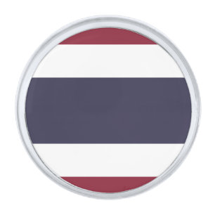 Thailand flag silver finish lapel pin
