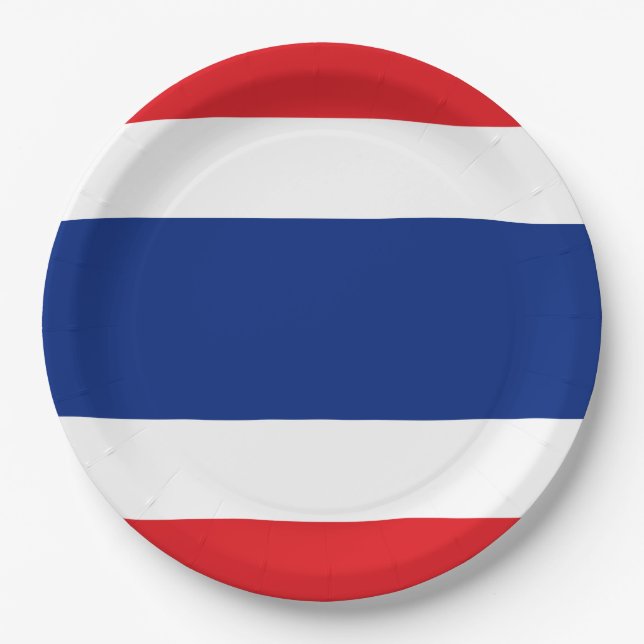  Thailand flag Thai Paper Plates (Front)