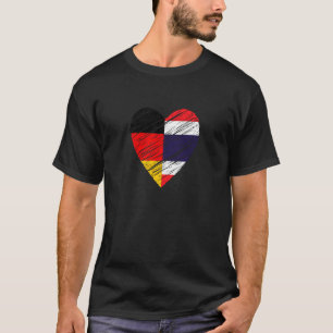 Thailand Germany Heart German Flag Thai Flag Love T-Shirt
