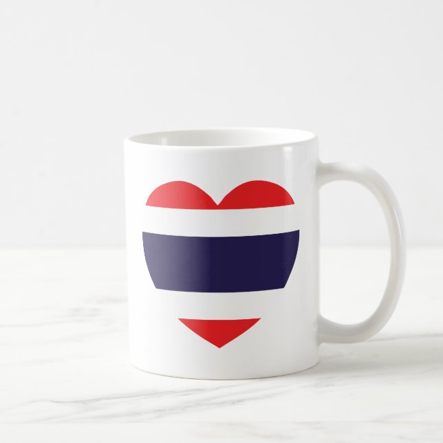 Thailand Heart Flag Coffee Mug (Right)