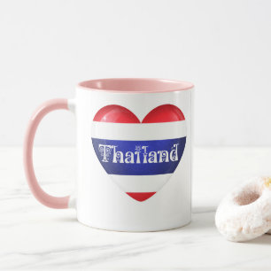 Thailand Heart Flag Mug