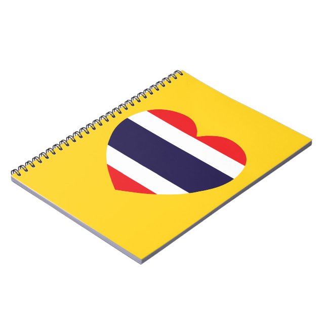Thailand Heart Flag Notebook (Left Side)